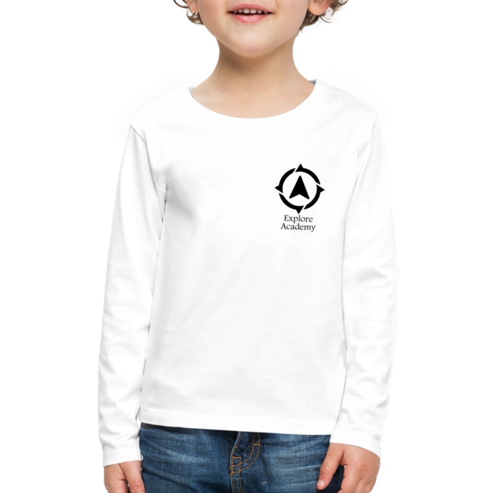 Explore Academy Kids Long Sleeve T-Shirt - white