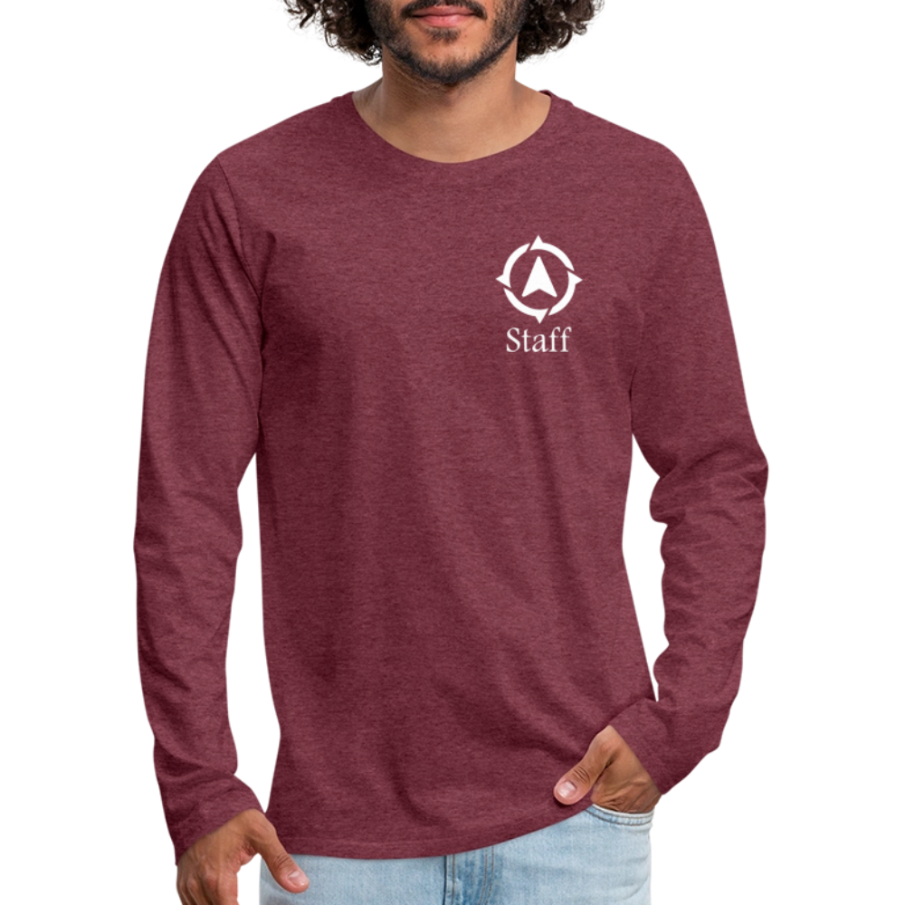 Explore Academy Staff Adult Premium Long Sleeve T-Shirt - heather burgundy