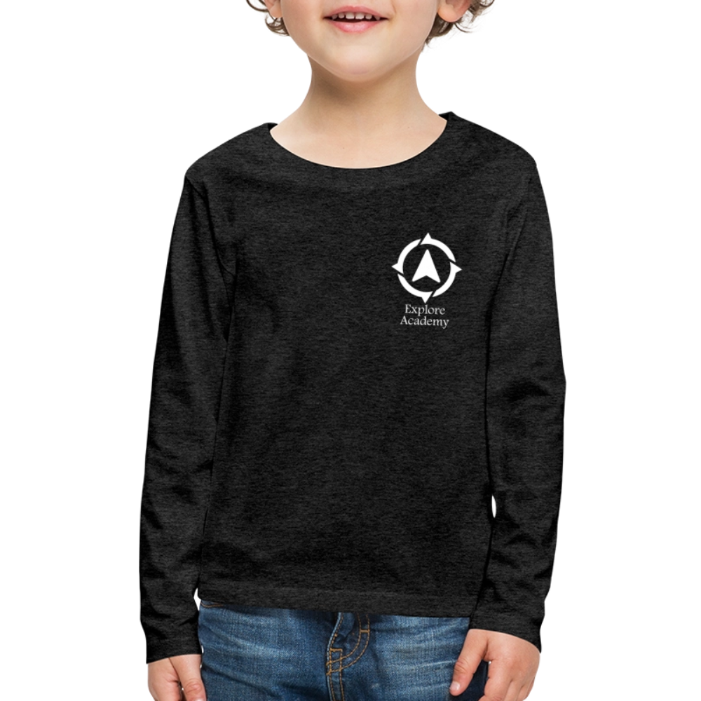 Explore Academy Kids Long Sleeve T-Shirt - charcoal grey