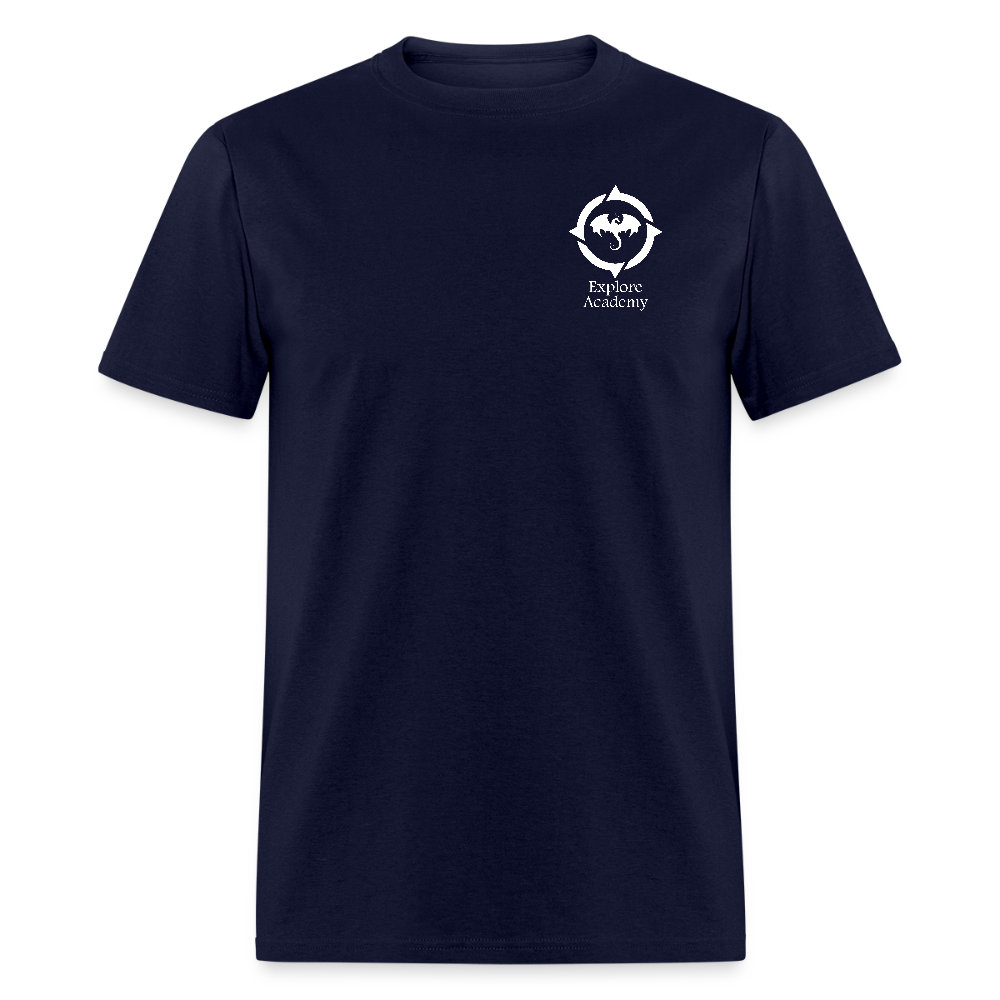 Explore Academy Dragon Logo Adult T-Shirt - navy