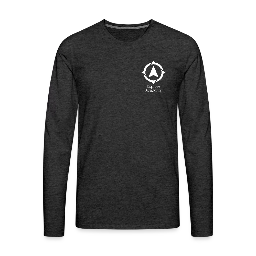 Explore Academy Adult Premium Long Sleeve T-Shirt - charcoal grey