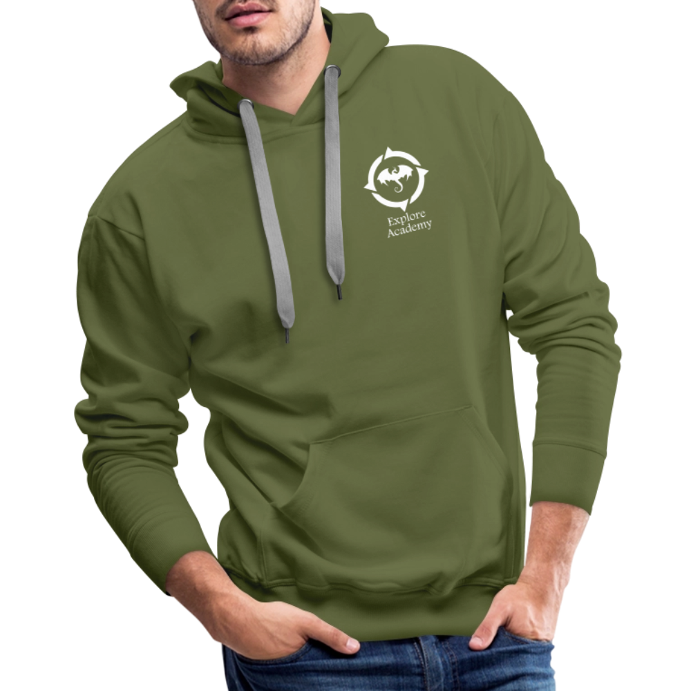 Explore Academy Dragon Logo Adult Premium Hoodie - olive green