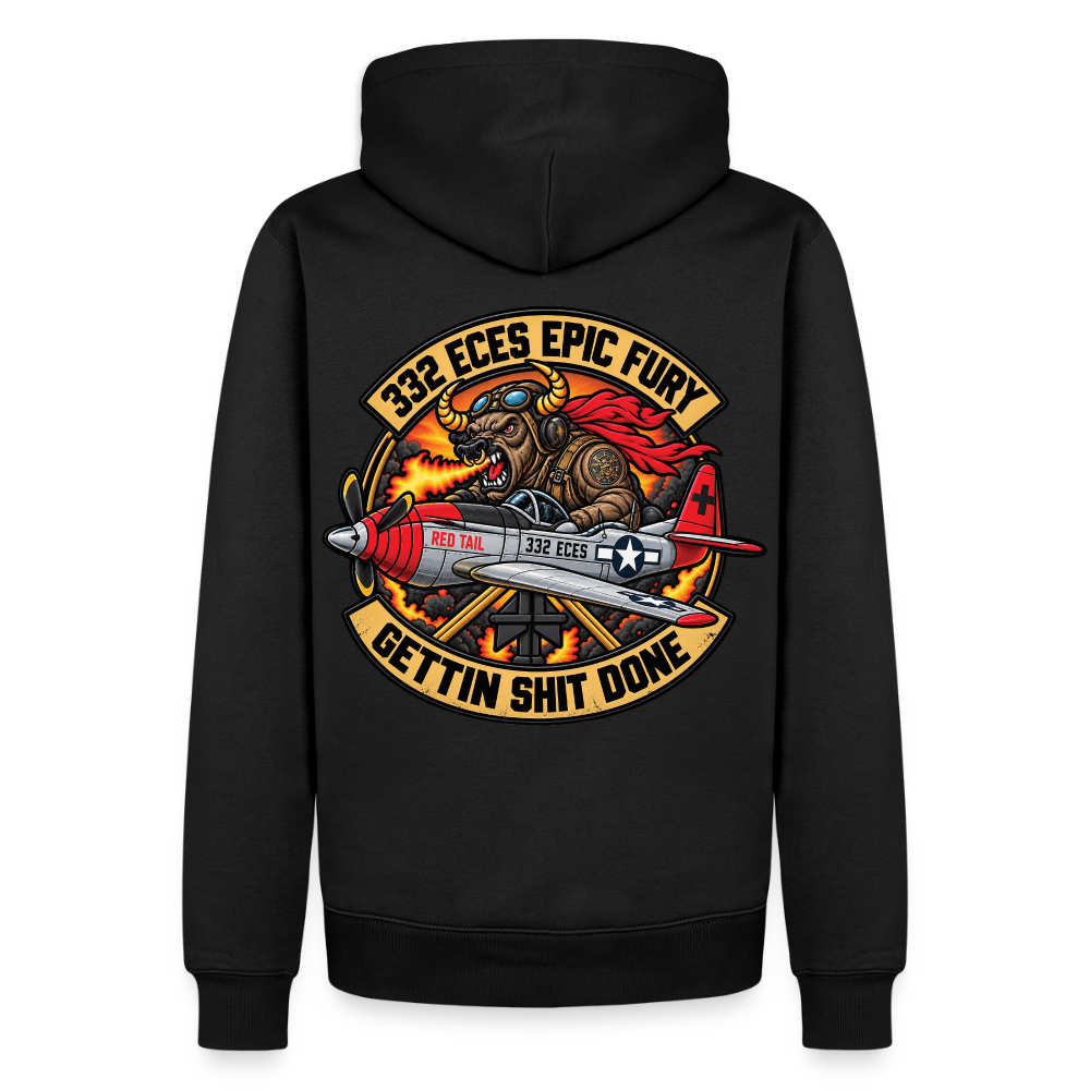332 ECES Epic Fury Red Tail Logo Hoodie - black