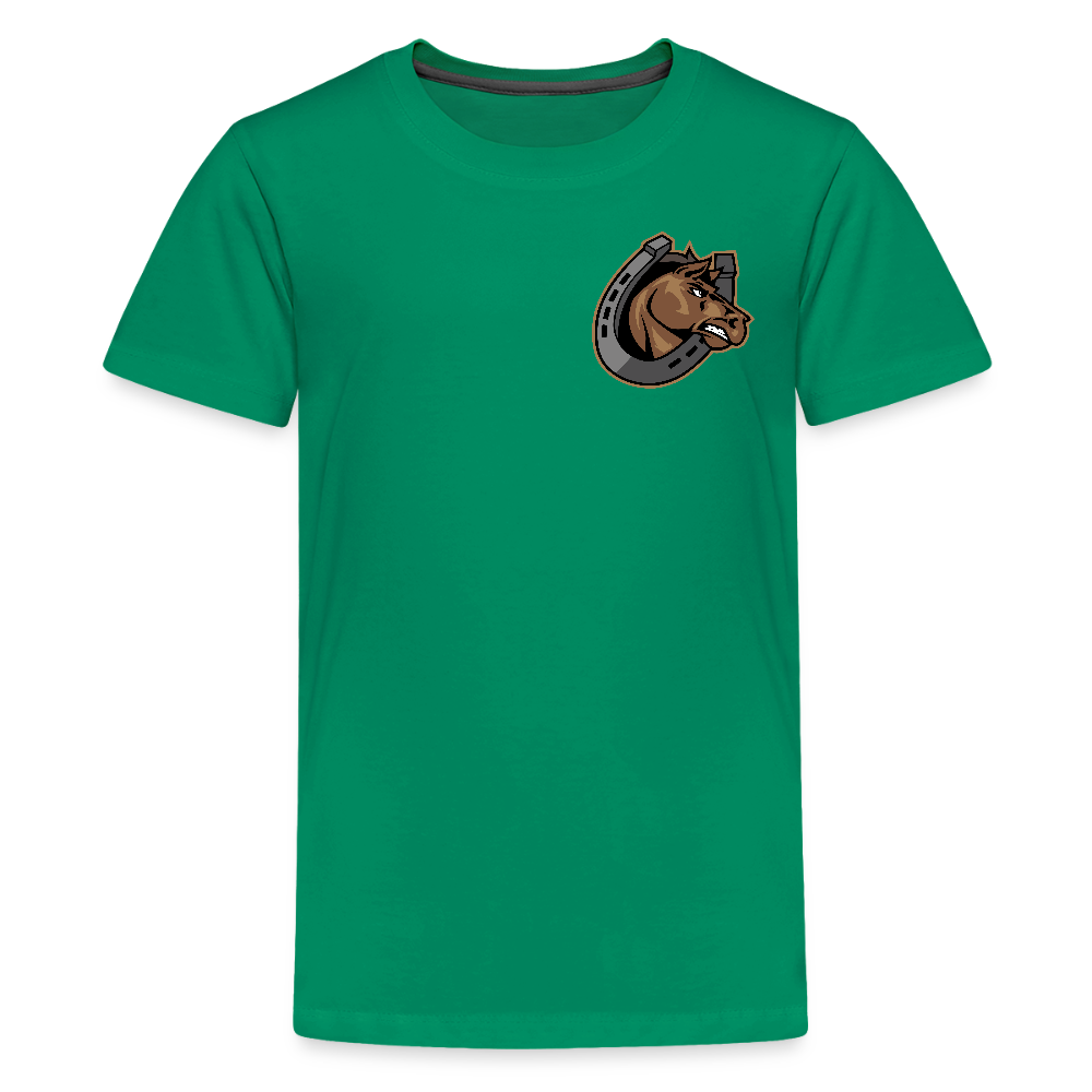 Nina Otero Mustangs Logo Kids T-Shirt - kelly green