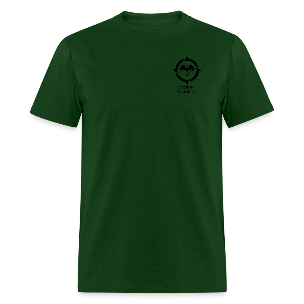 Explore Academy Dragon Logo Adult T-Shirt - forest green