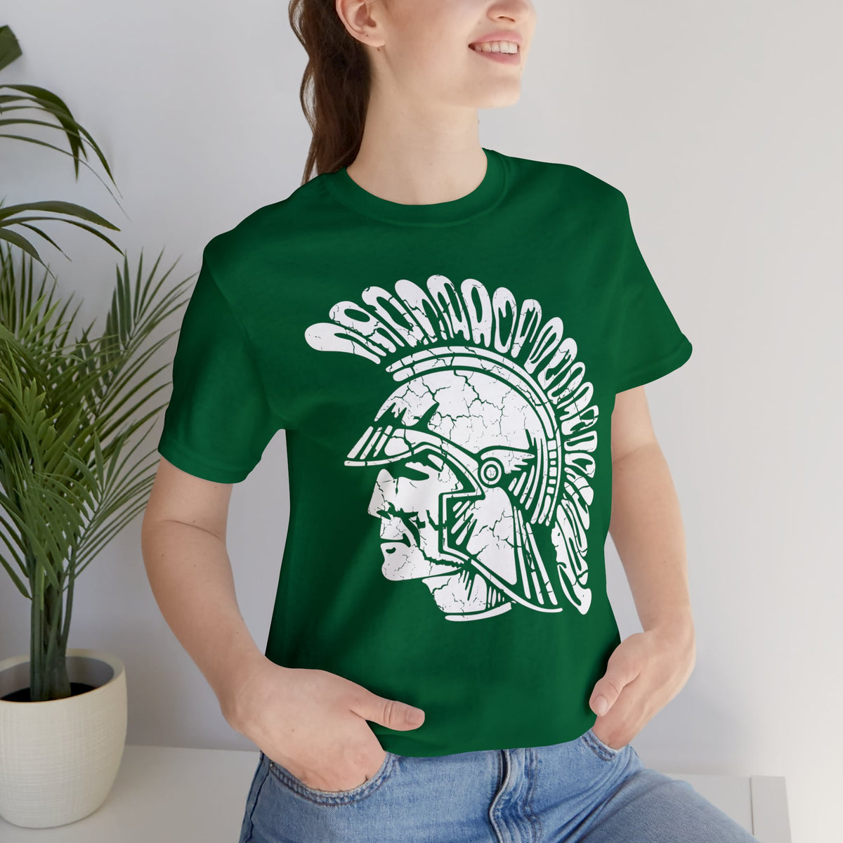 Mayfield Trojans Distressed Old School Logo T-Shirt - Classic Spirit Collection