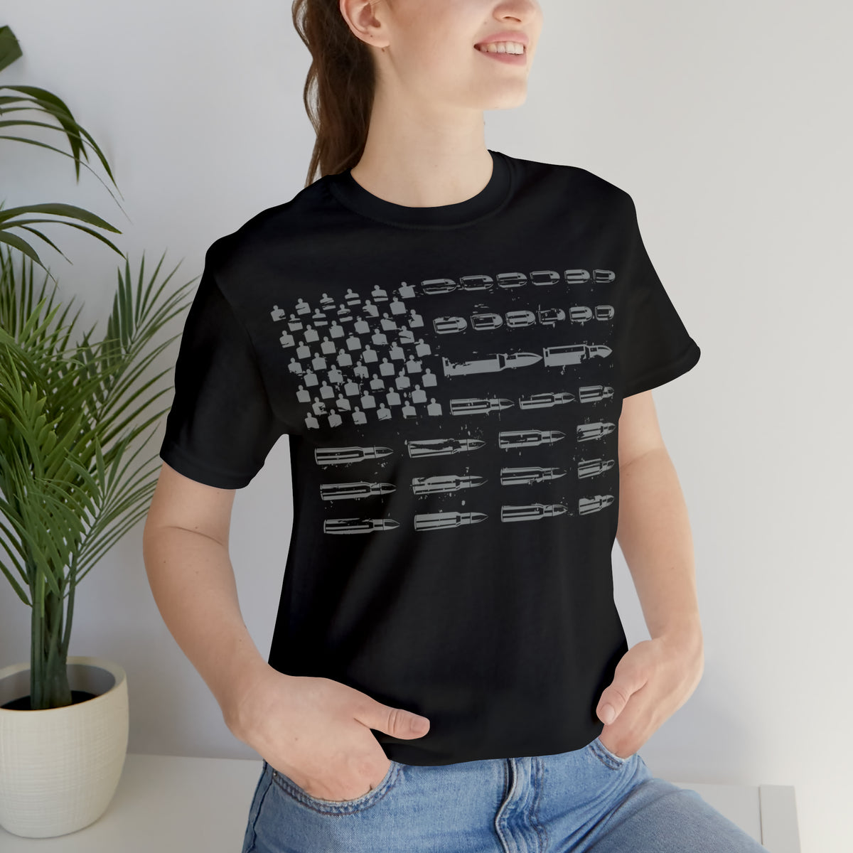 American Flag Bullets Graphic T-Shirt
