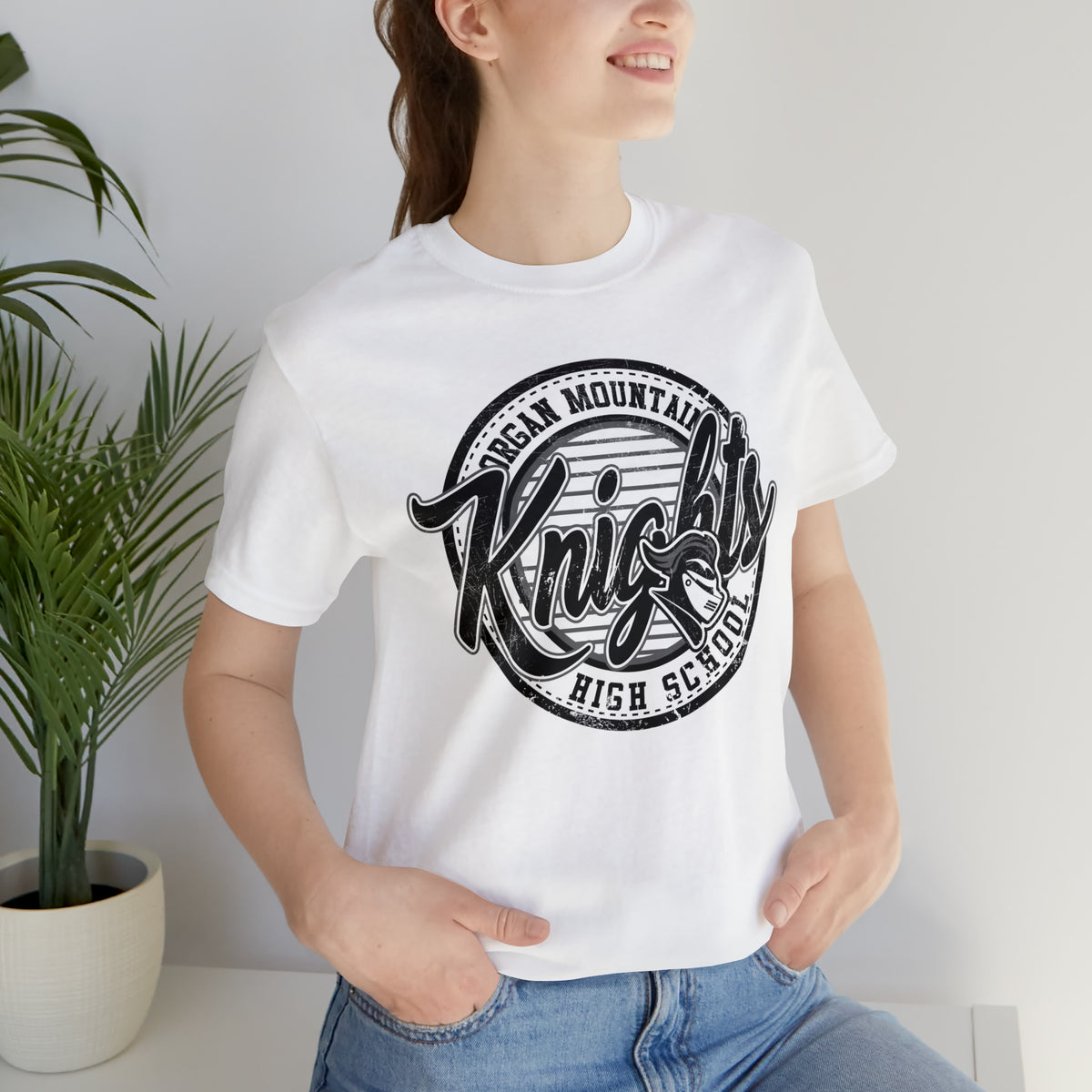 Organ Mountain High School Knights Distressed Logo T-Shirt