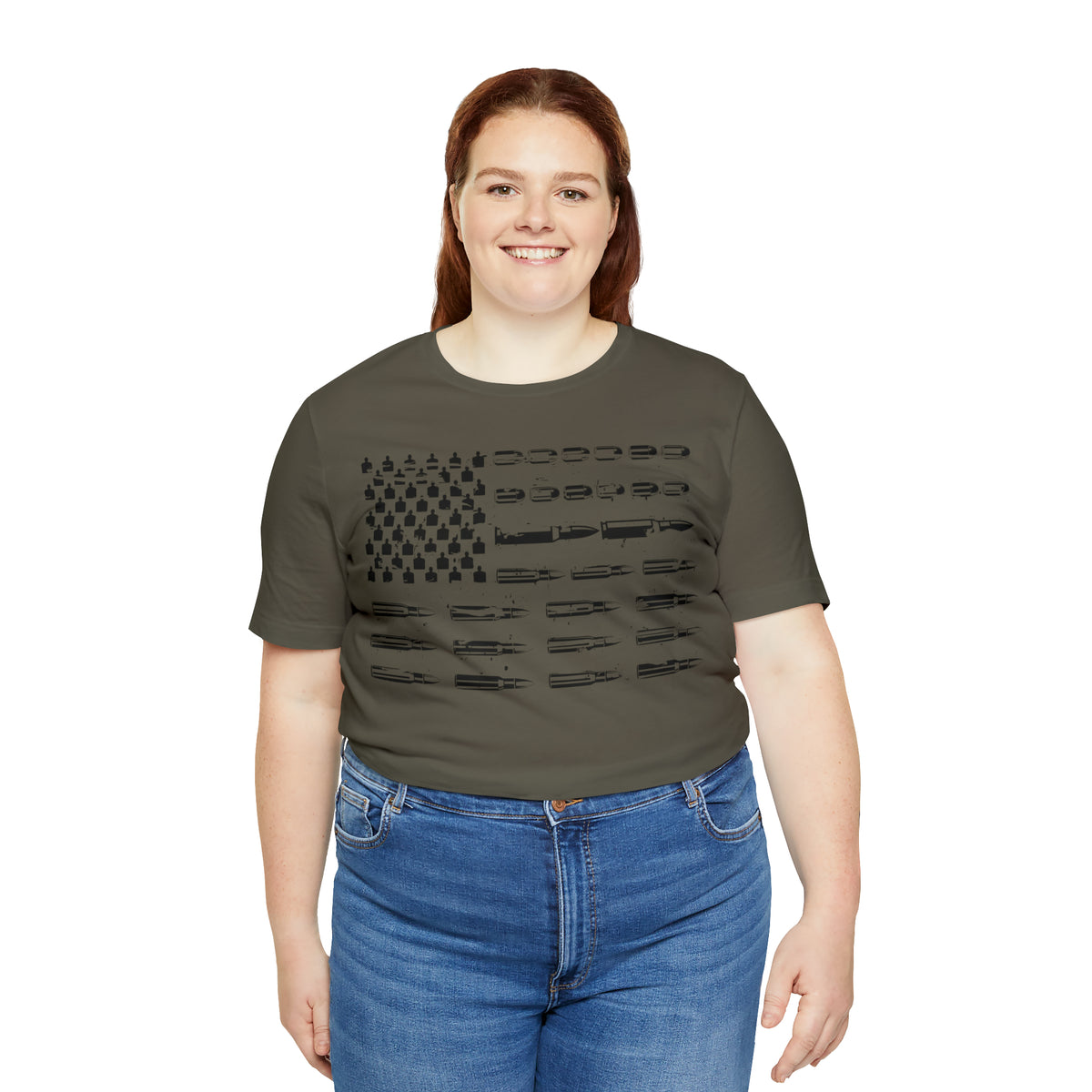 American Flag Bullets Graphic T-Shirt