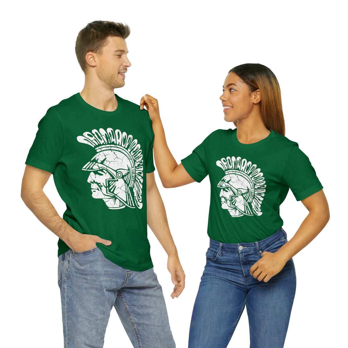 Mayfield Trojans Distressed Old School Logo T-Shirt - Classic Spirit Collection