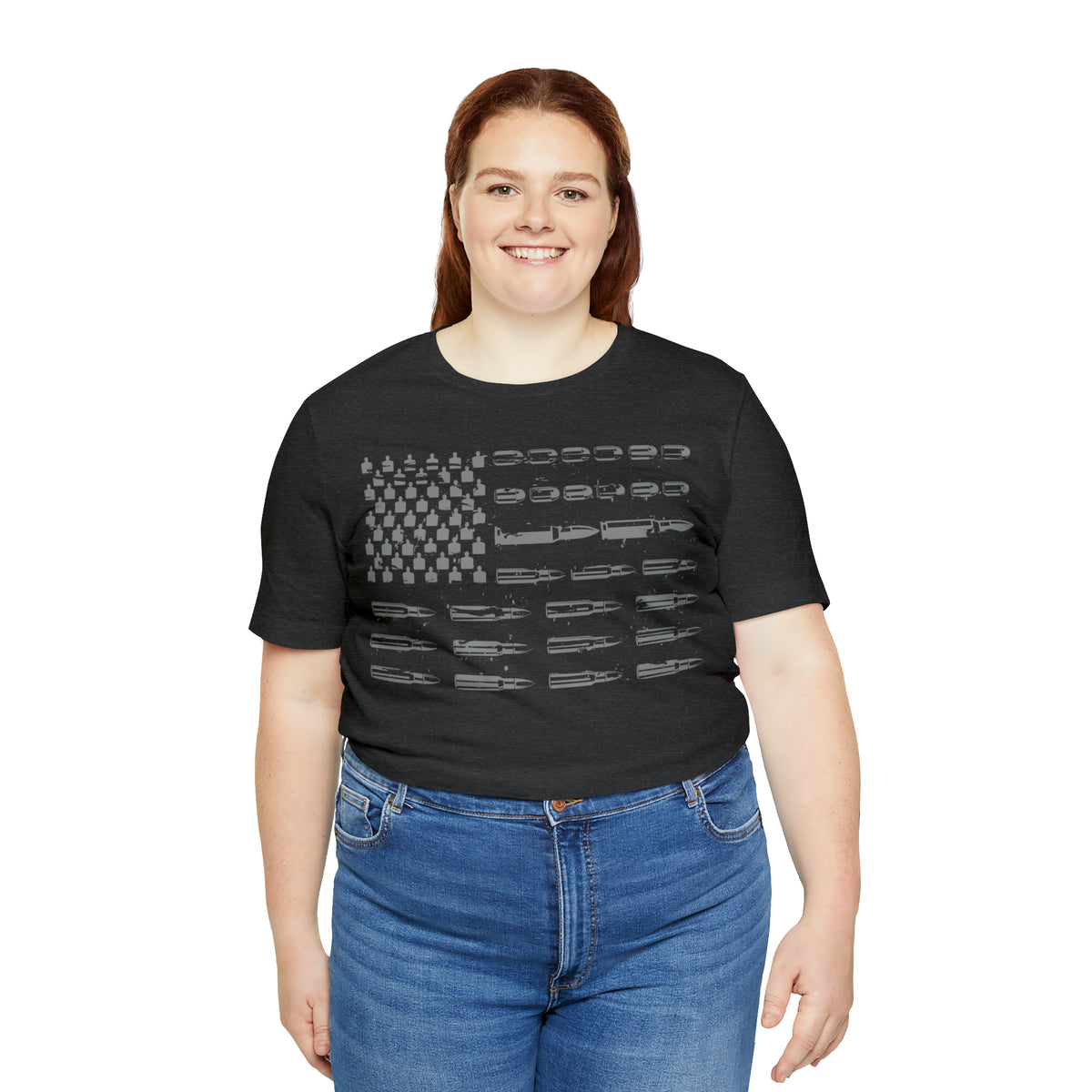 American Flag Bullets Graphic T-Shirt