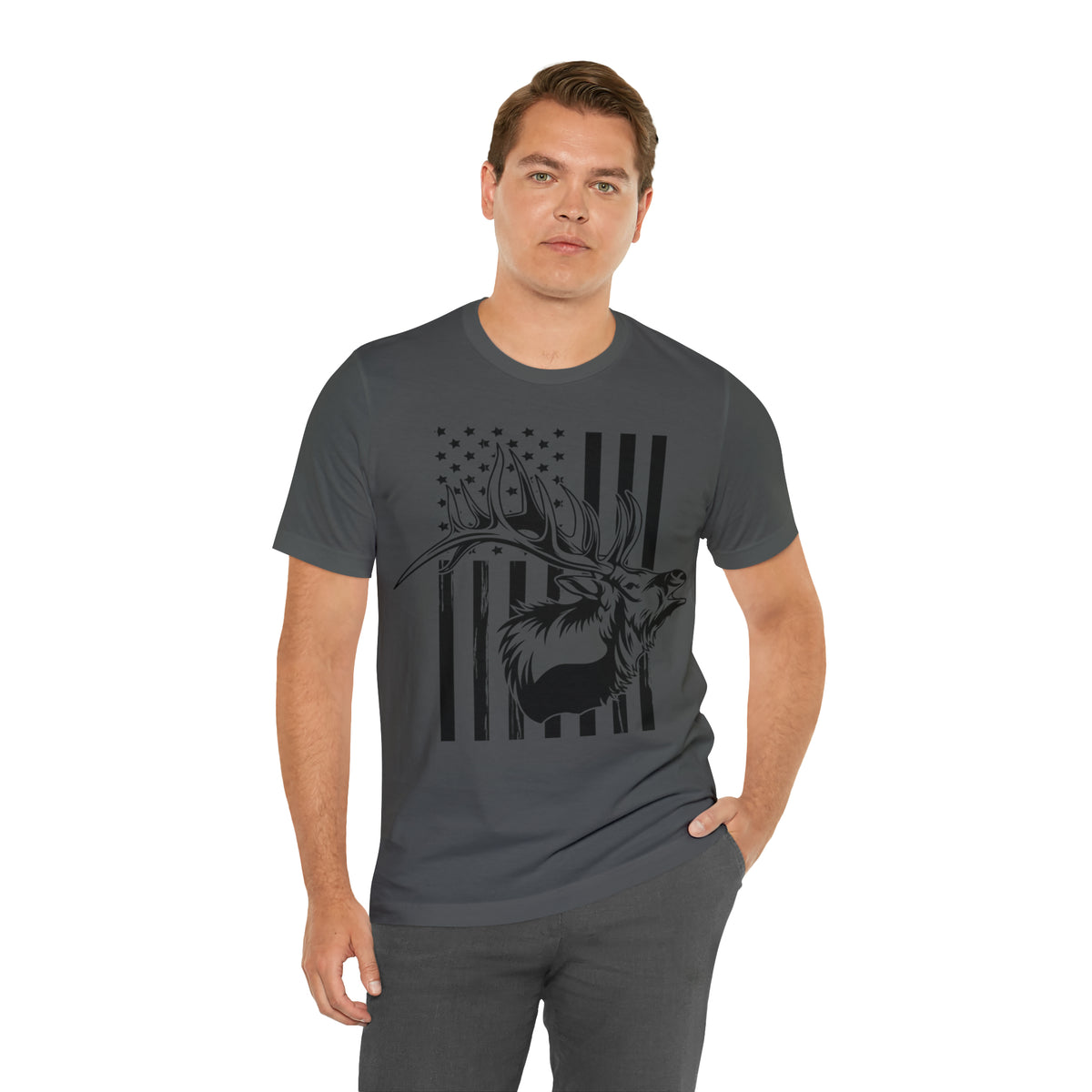 Elk Hunter Flag T-Shirt