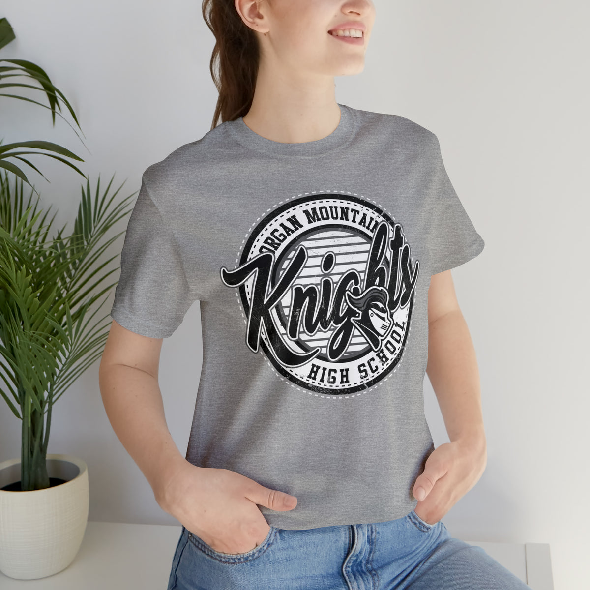 Organ Mountain High School Knights Distressed Logo T-Shirt