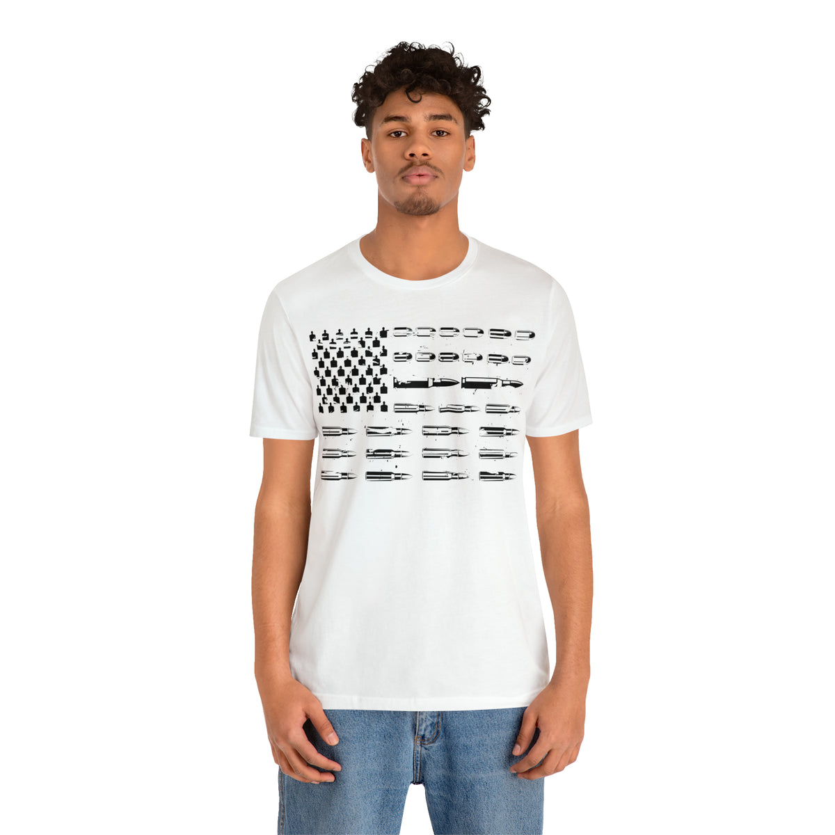 American Flag Bullets Graphic T-Shirt