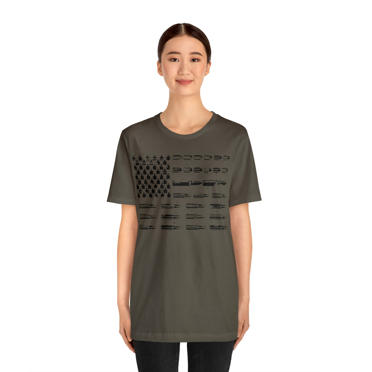 American Flag Bullets Graphic T-Shirt