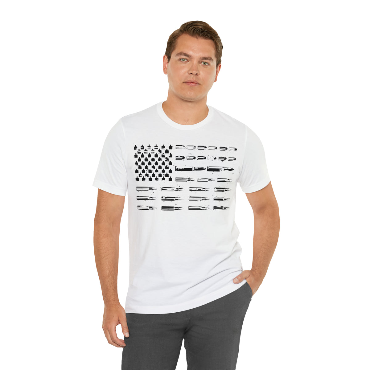 American Flag Bullets Graphic T-Shirt