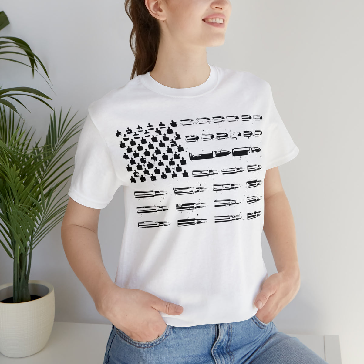 American Flag Bullets Graphic T-Shirt