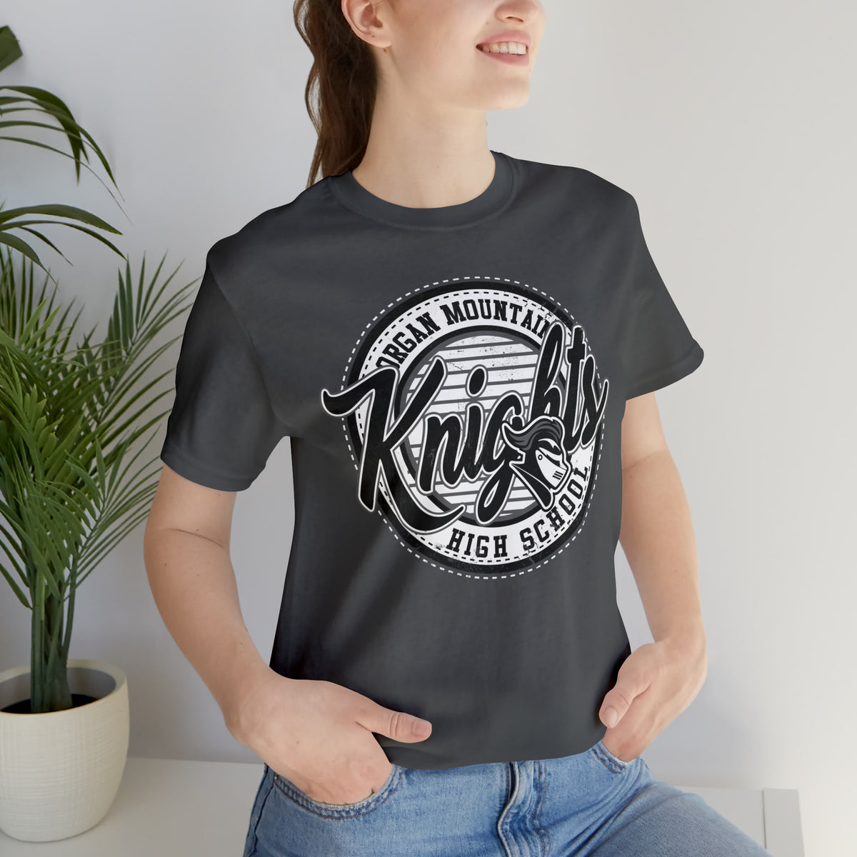 Organ Mountain High School Knights Distressed Logo T-Shirt