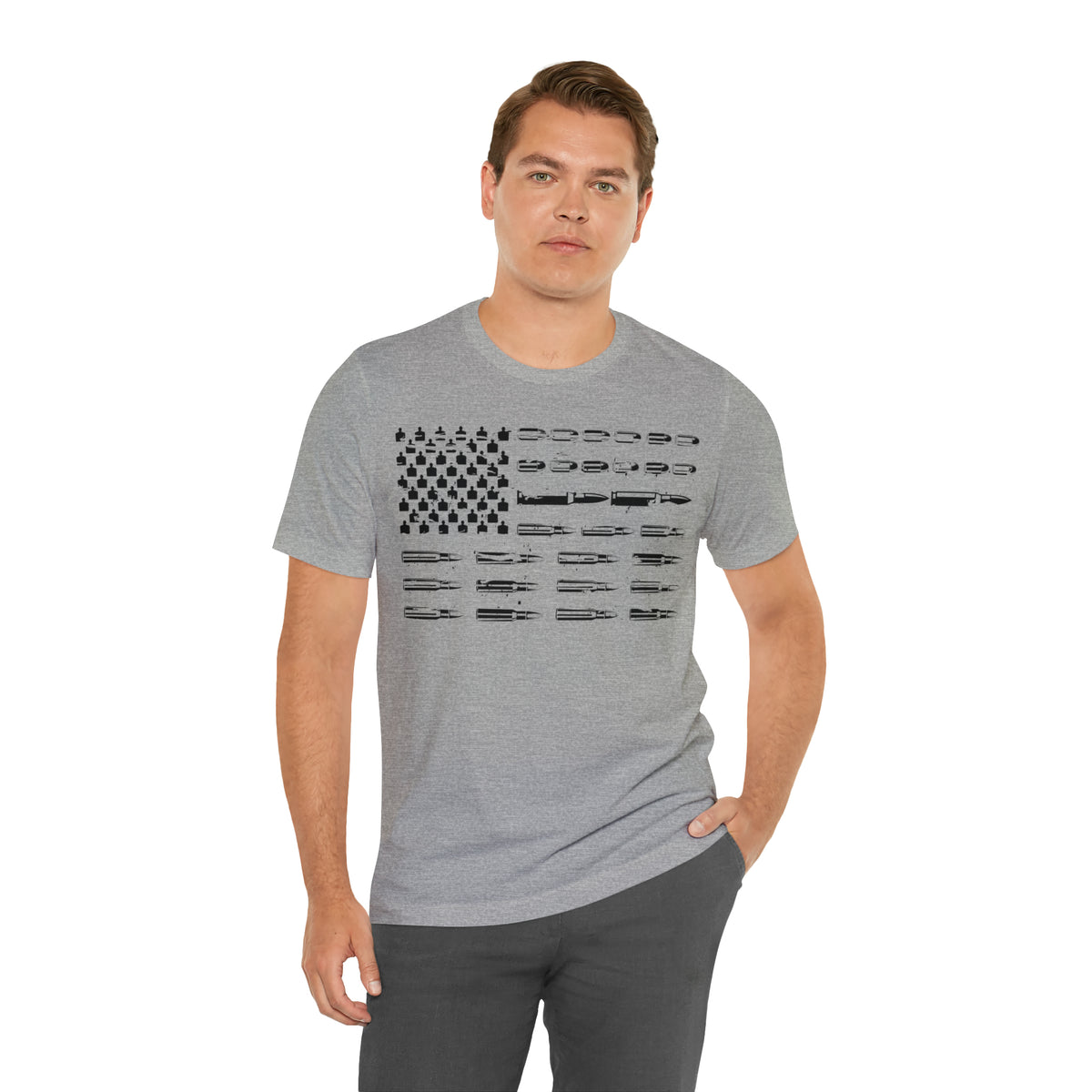 American Flag Bullets Graphic T-Shirt