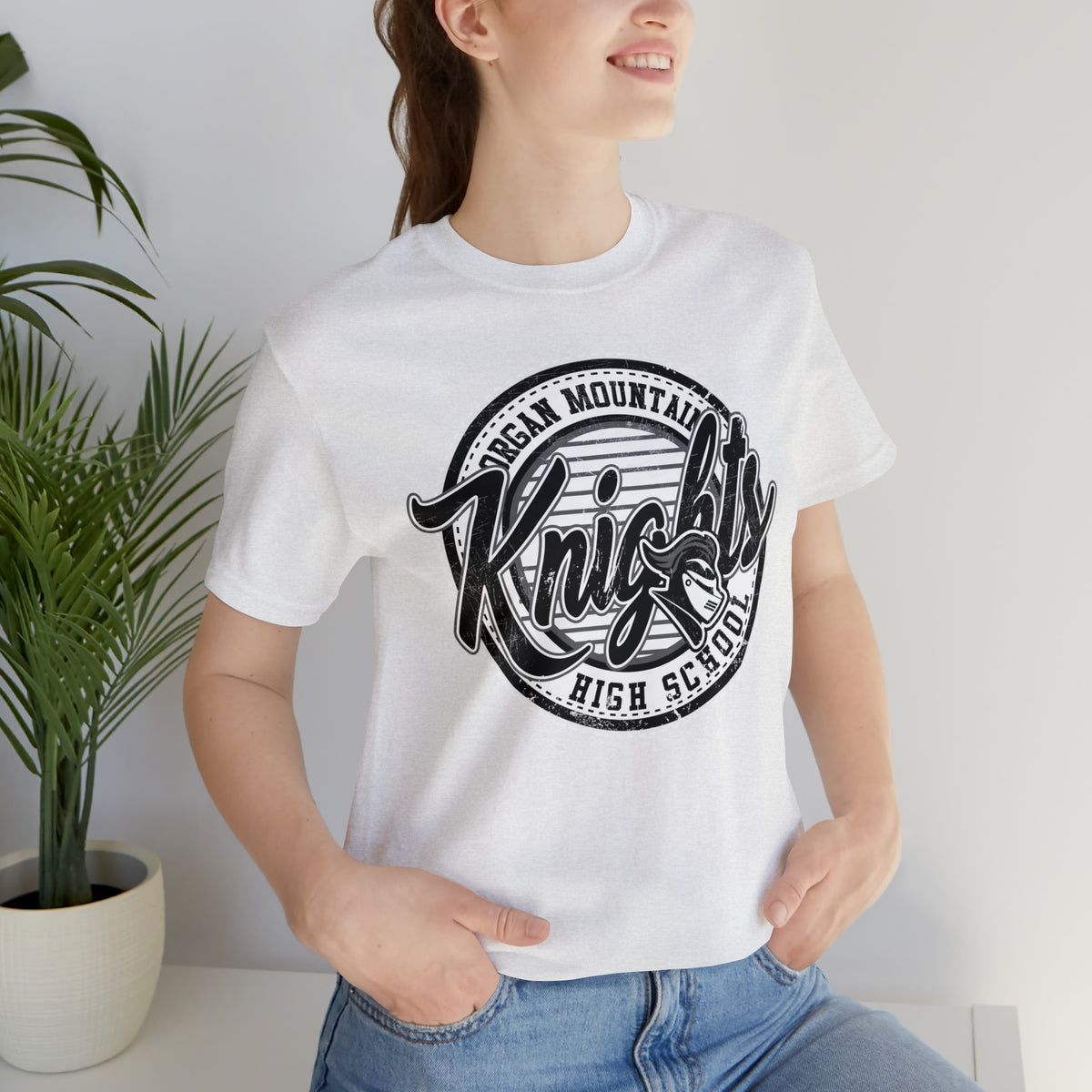 Organ Mountain High School Knights Distressed Logo T-Shirt