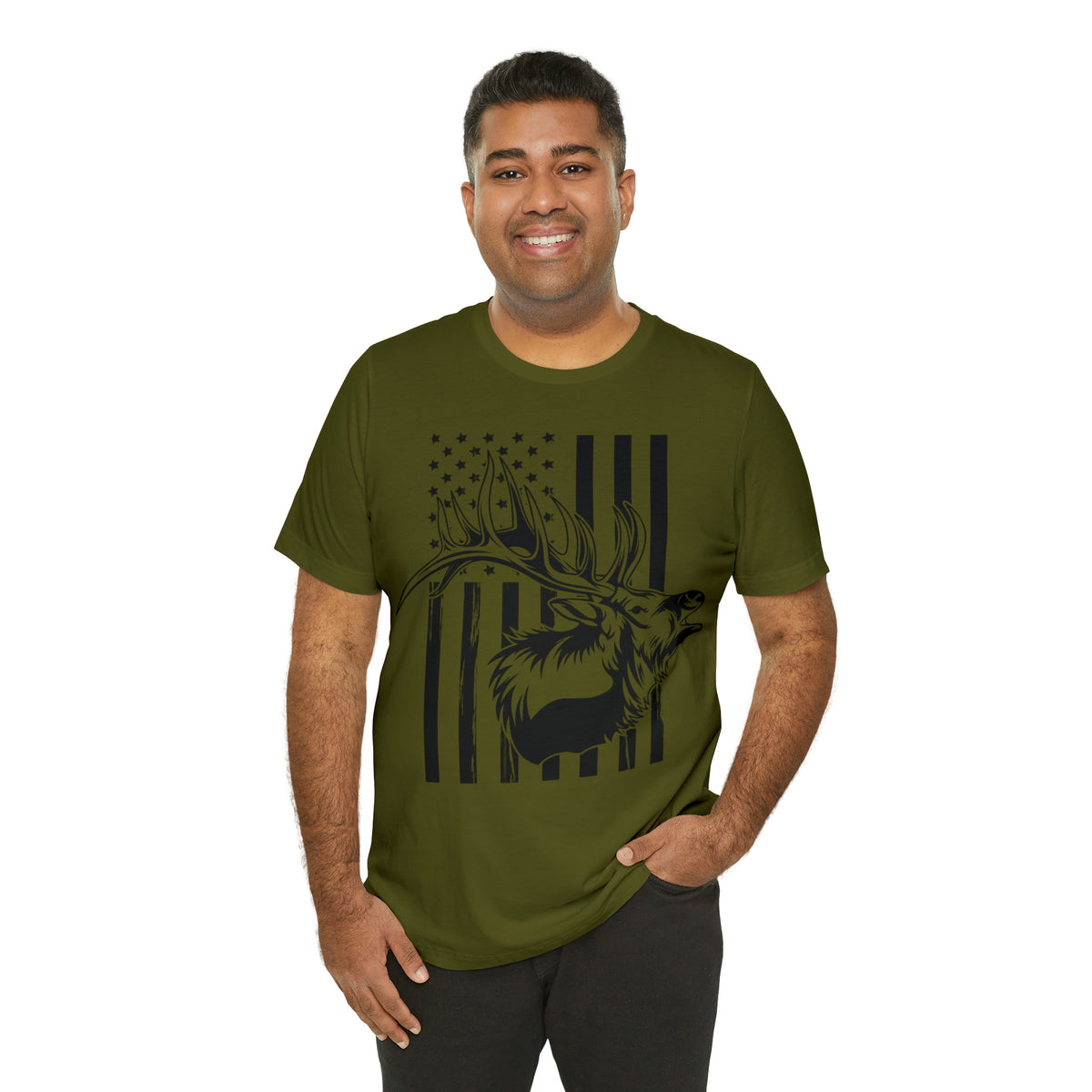 Elk Hunter Flag T-Shirt