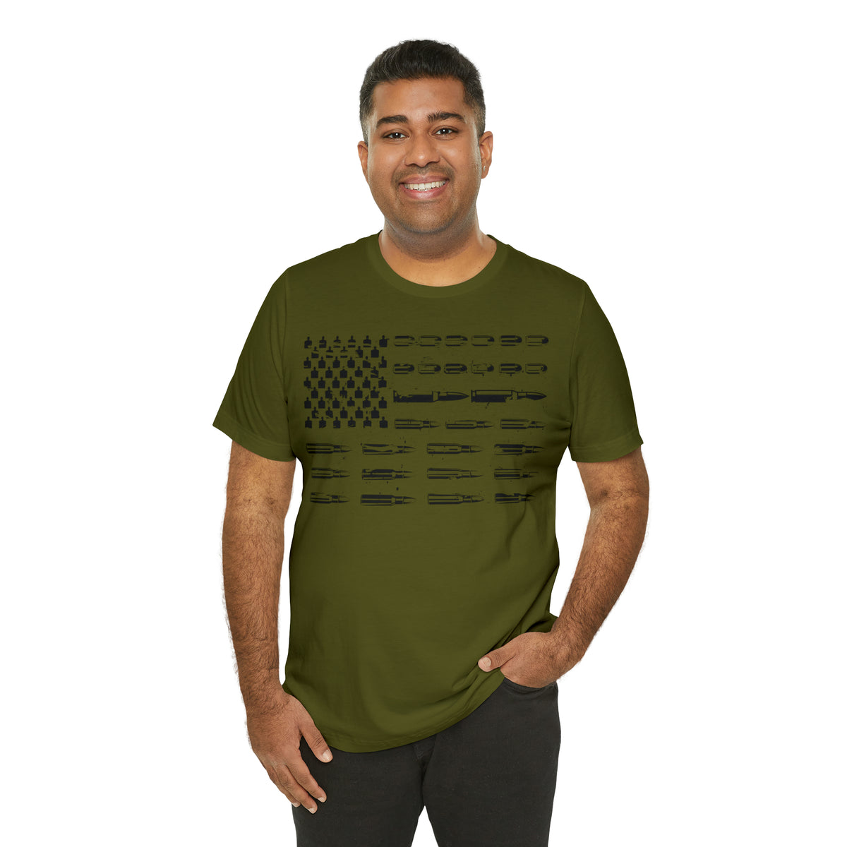 American Flag Bullets Graphic T-Shirt