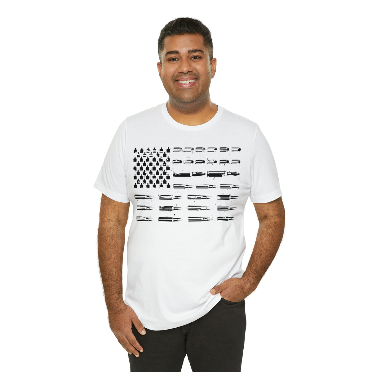 American Flag Bullets Graphic T-Shirt