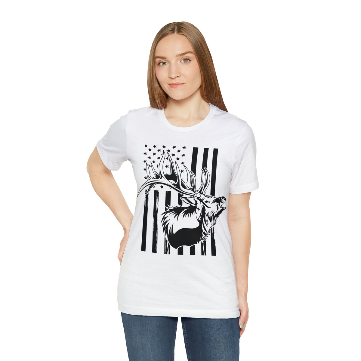 Elk Hunter Flag T-Shirt