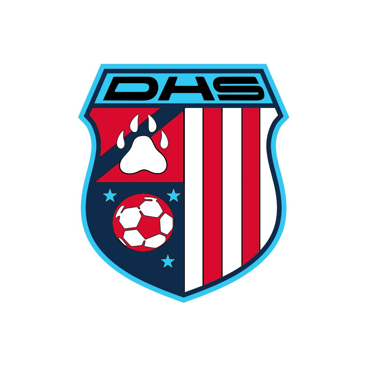 Deming Wildcats Soccer Logo Graphic Decal