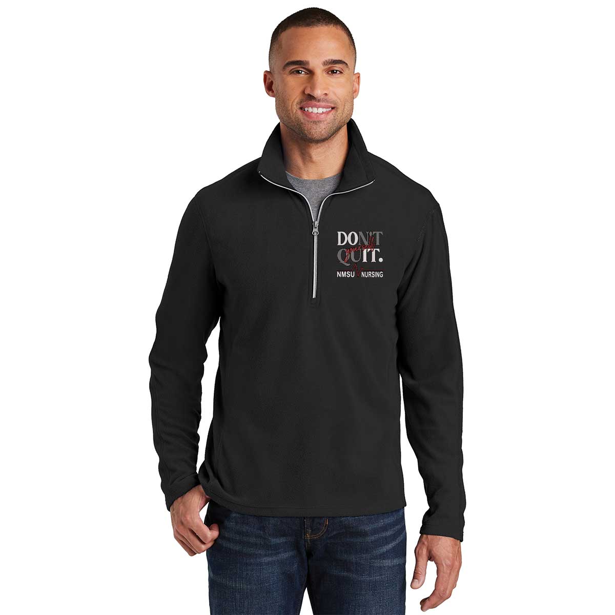 Unisex NMSU SNA Student Nurses Association Microfleece 1/2-Zip Pullover with Embroidered Logo