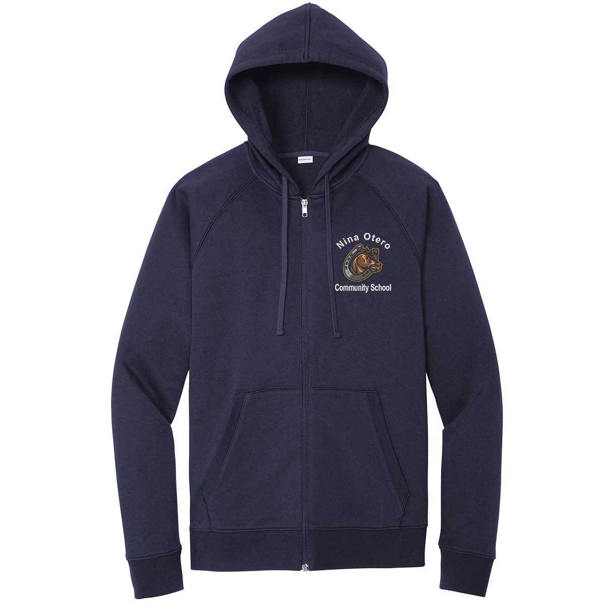 Nina Otero Community School Fleece Hooded Full-Zip Jacket with Embroidered Logo