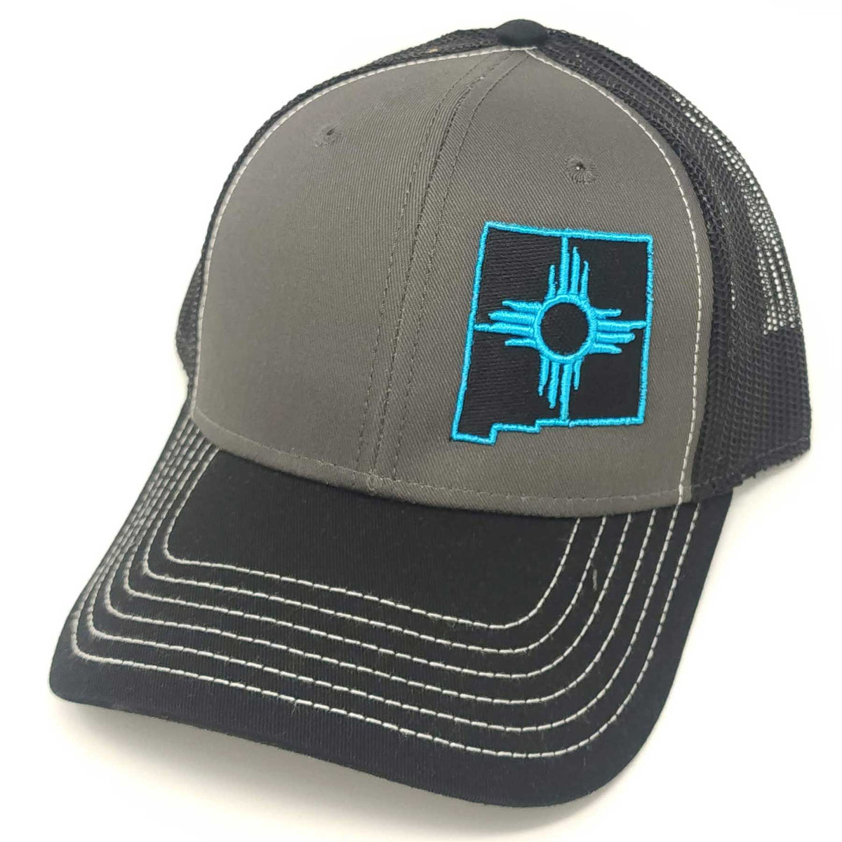 New Mexico Zia Embroidered Trucker Snapback