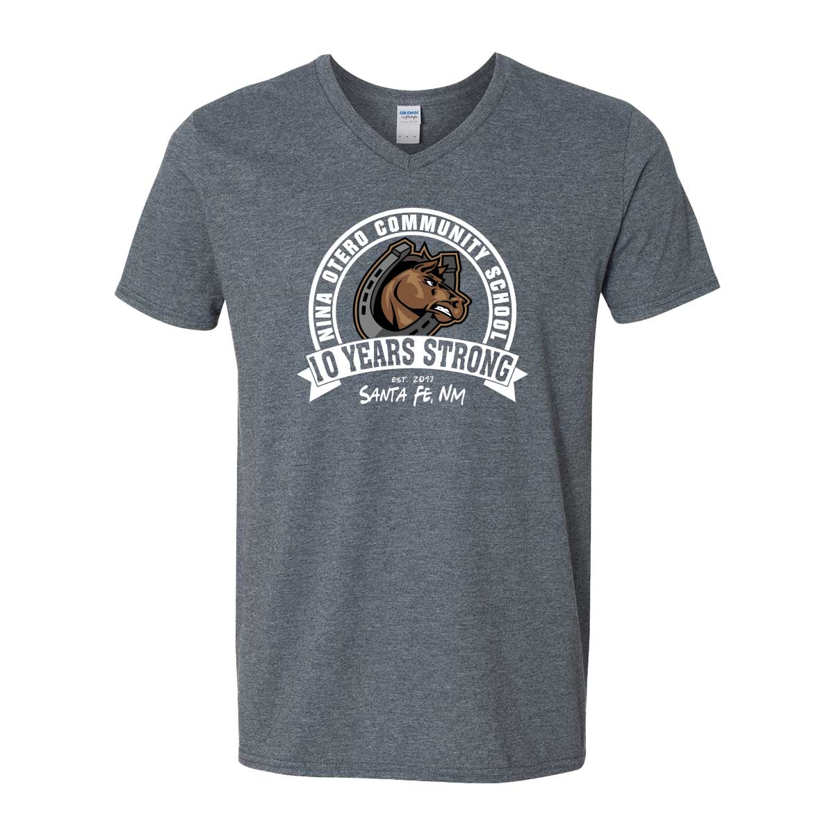 Nina Otero Mustangs 10 Year Anniversary V-Neck T-Shirt