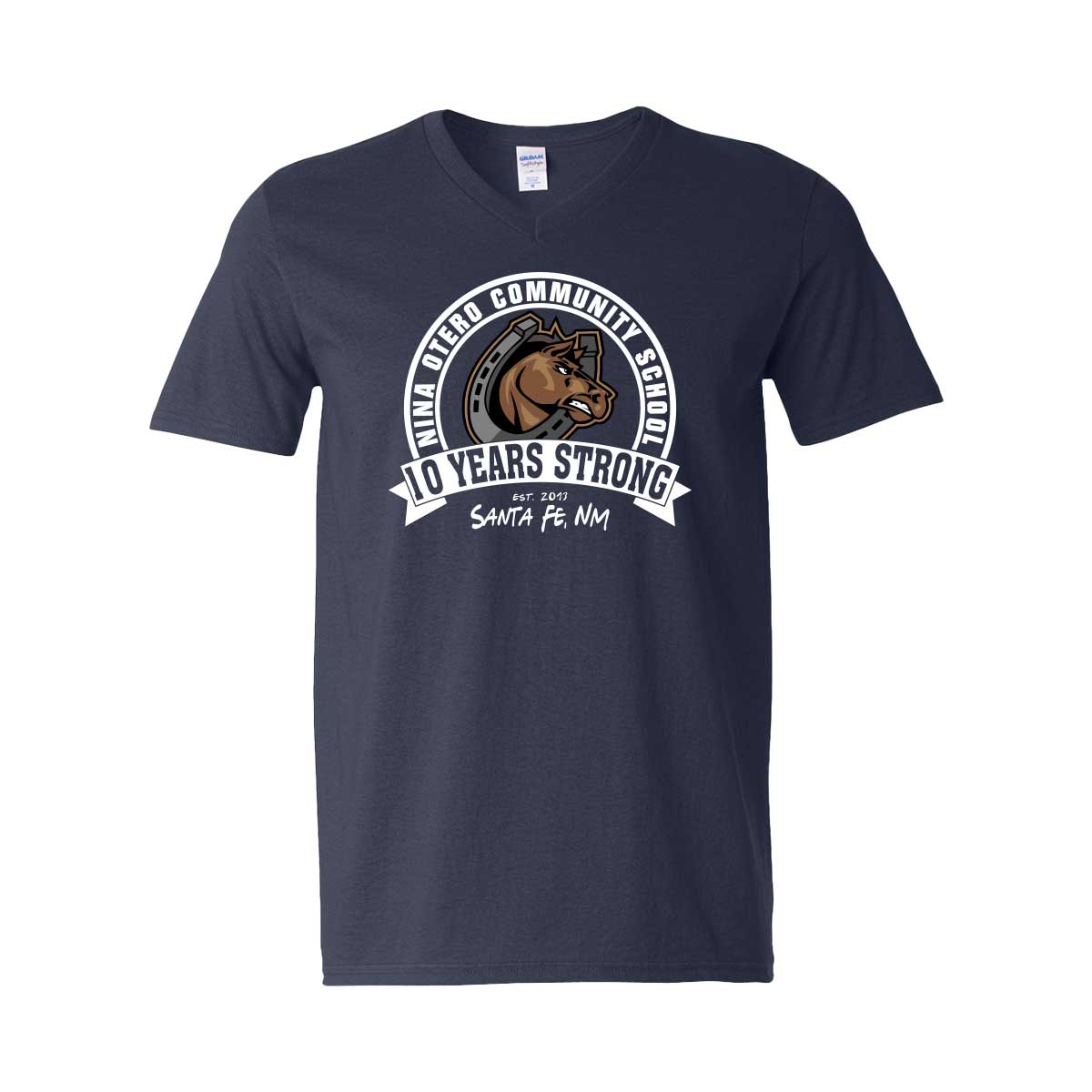 Nina Otero Mustangs 10 Year Anniversary V-Neck T-Shirt