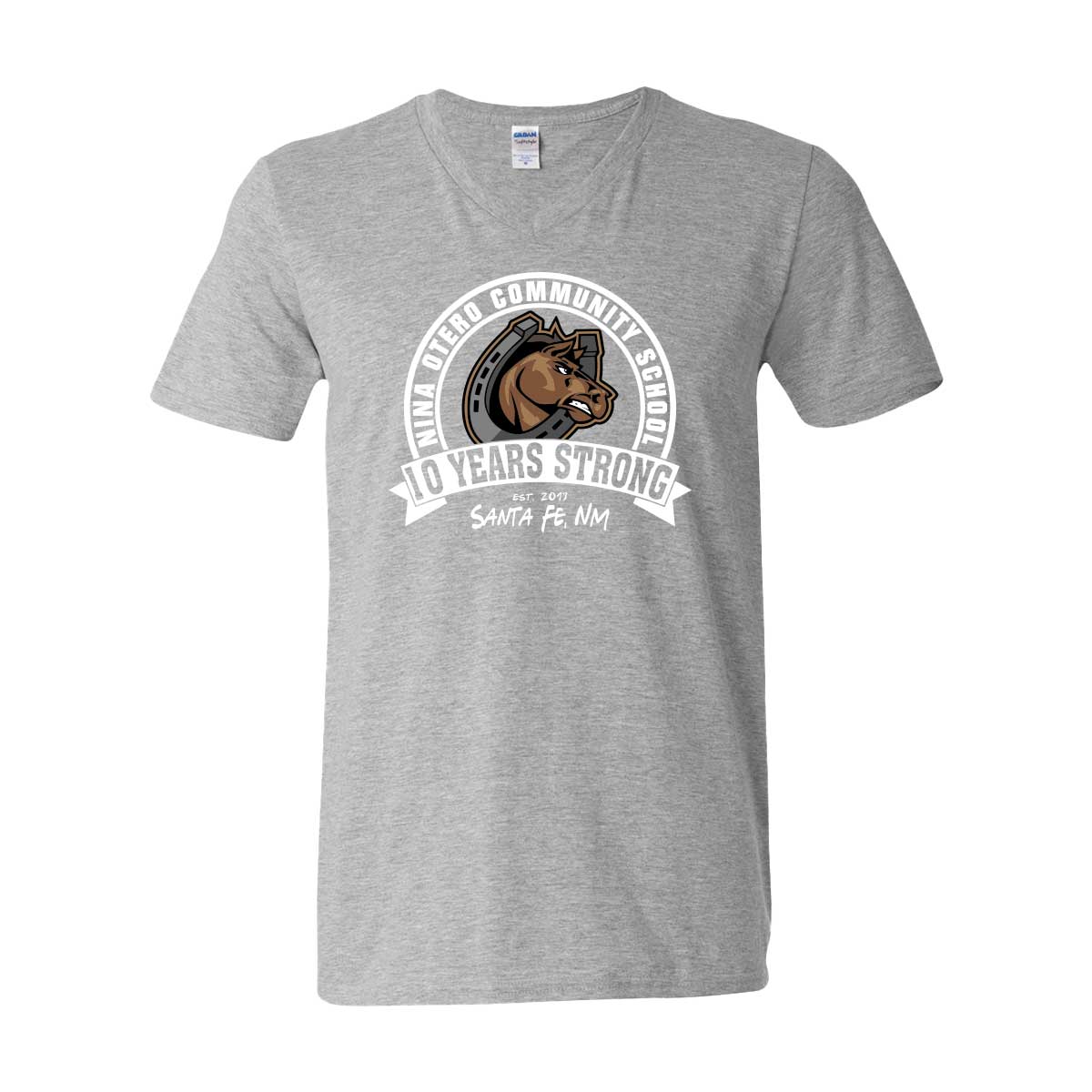 Nina Otero Mustangs 10 Year Anniversary V-Neck T-Shirt