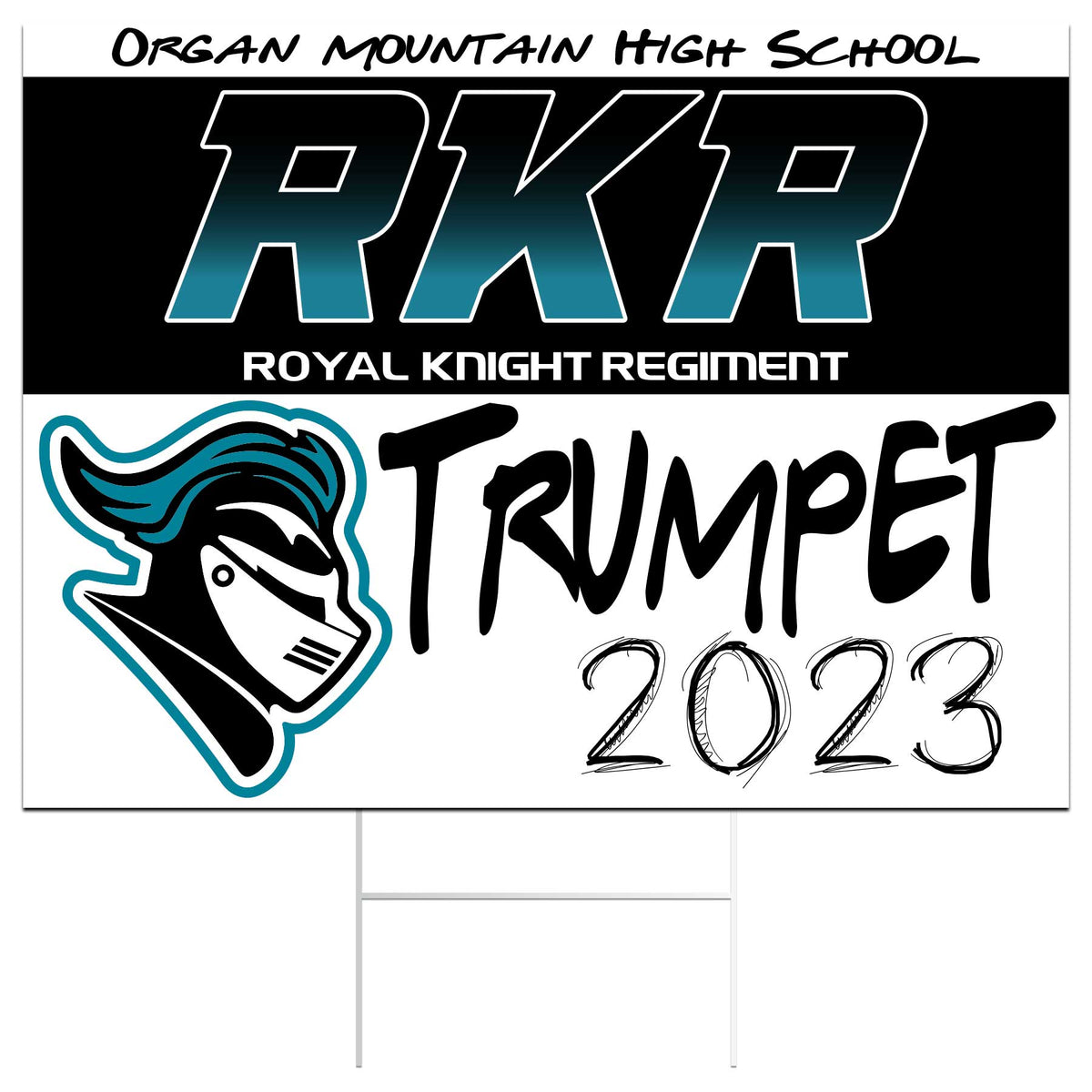 OMHS Royal Knight Regiment Yard Sign