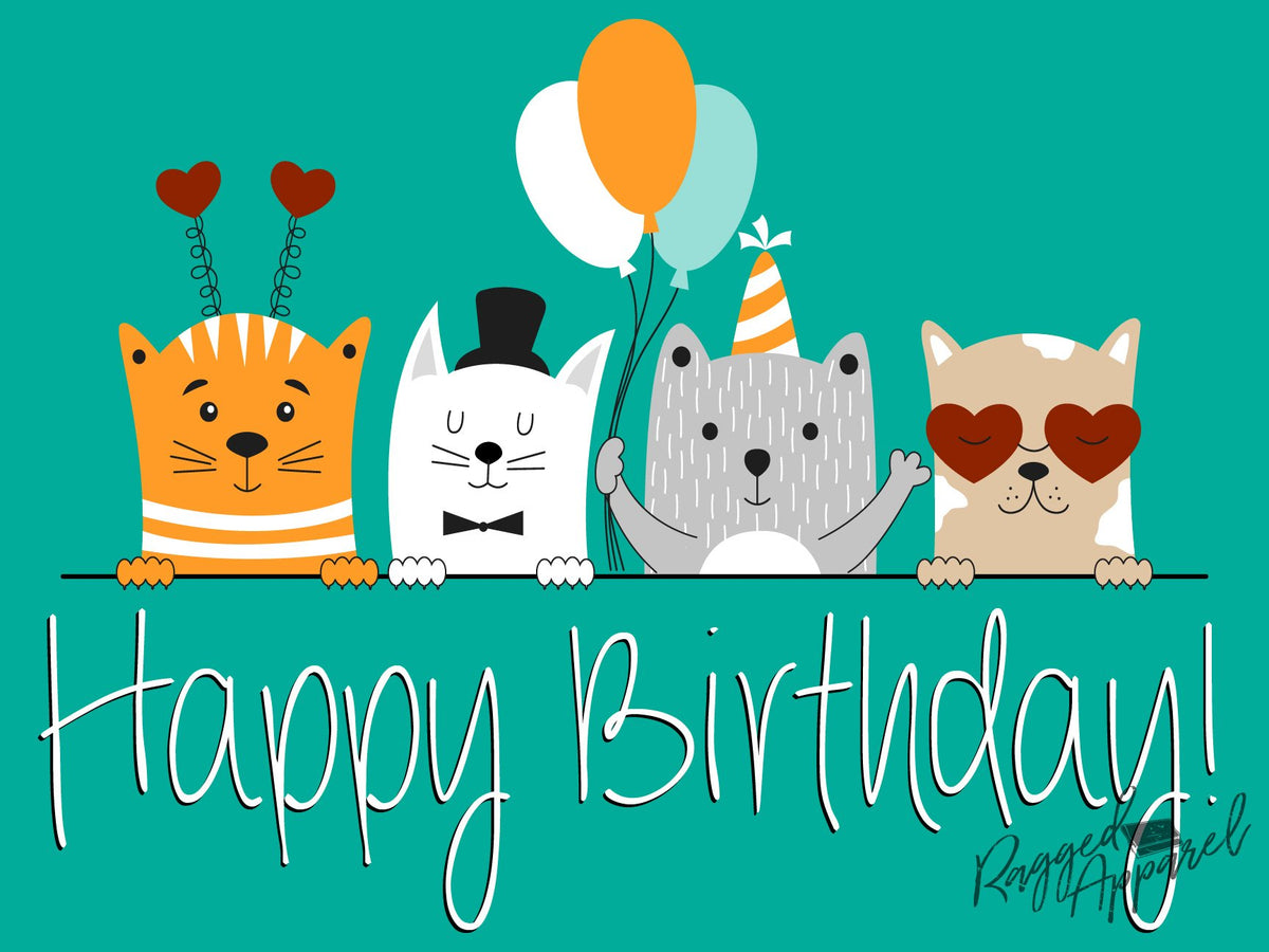 Birthday Sign with Animal Friends - Ragged Apparel Screen Printing and Signs - www.nmshirts.com