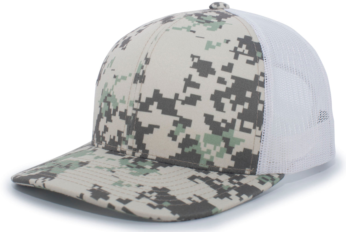 Pacific 108C Camo Snapback Trucker Cap