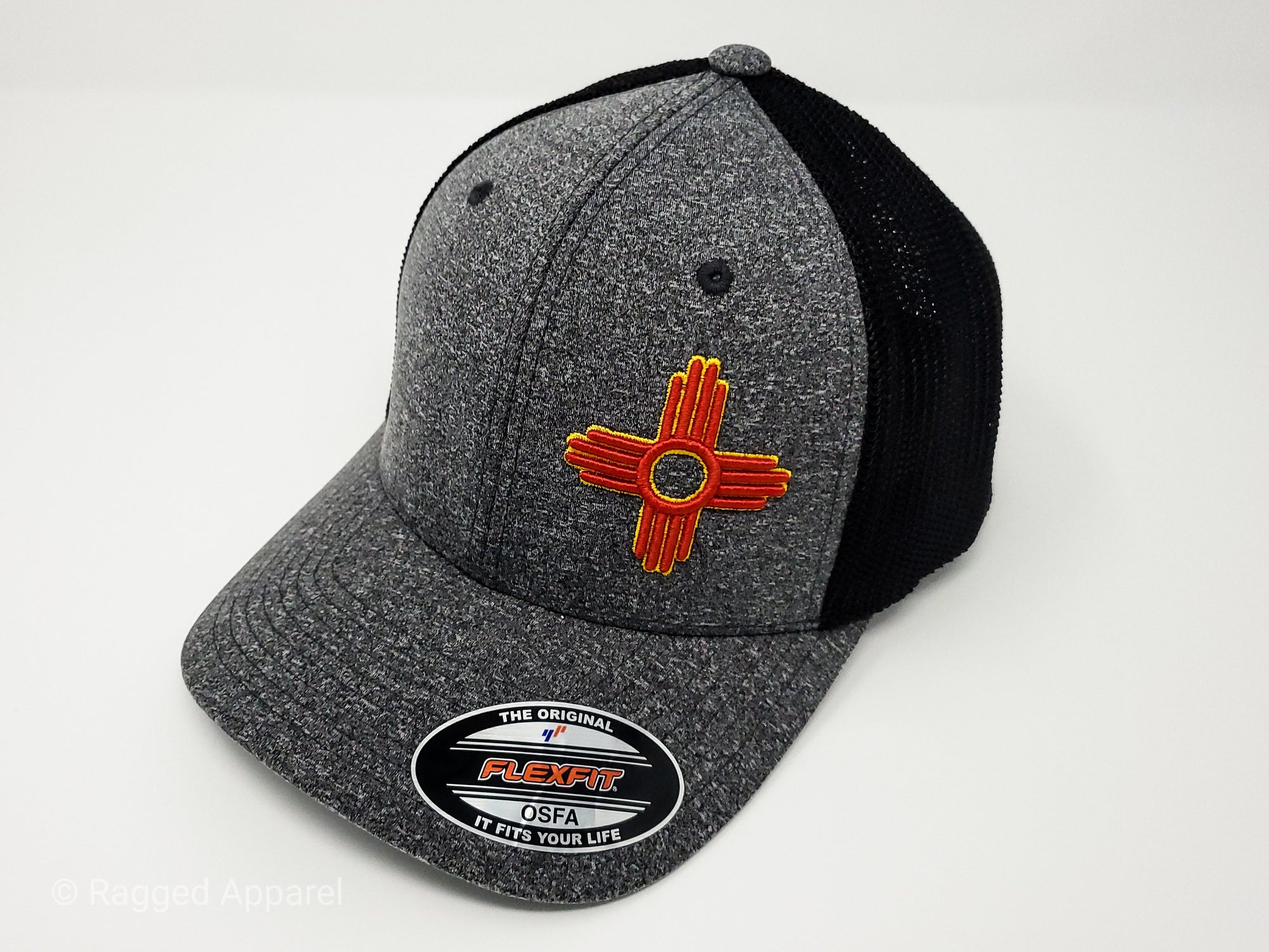 Zia Embroidered Trucker Style Hat - Ragged Apparel Screen Printing and Signs - www.nmshirts.com
