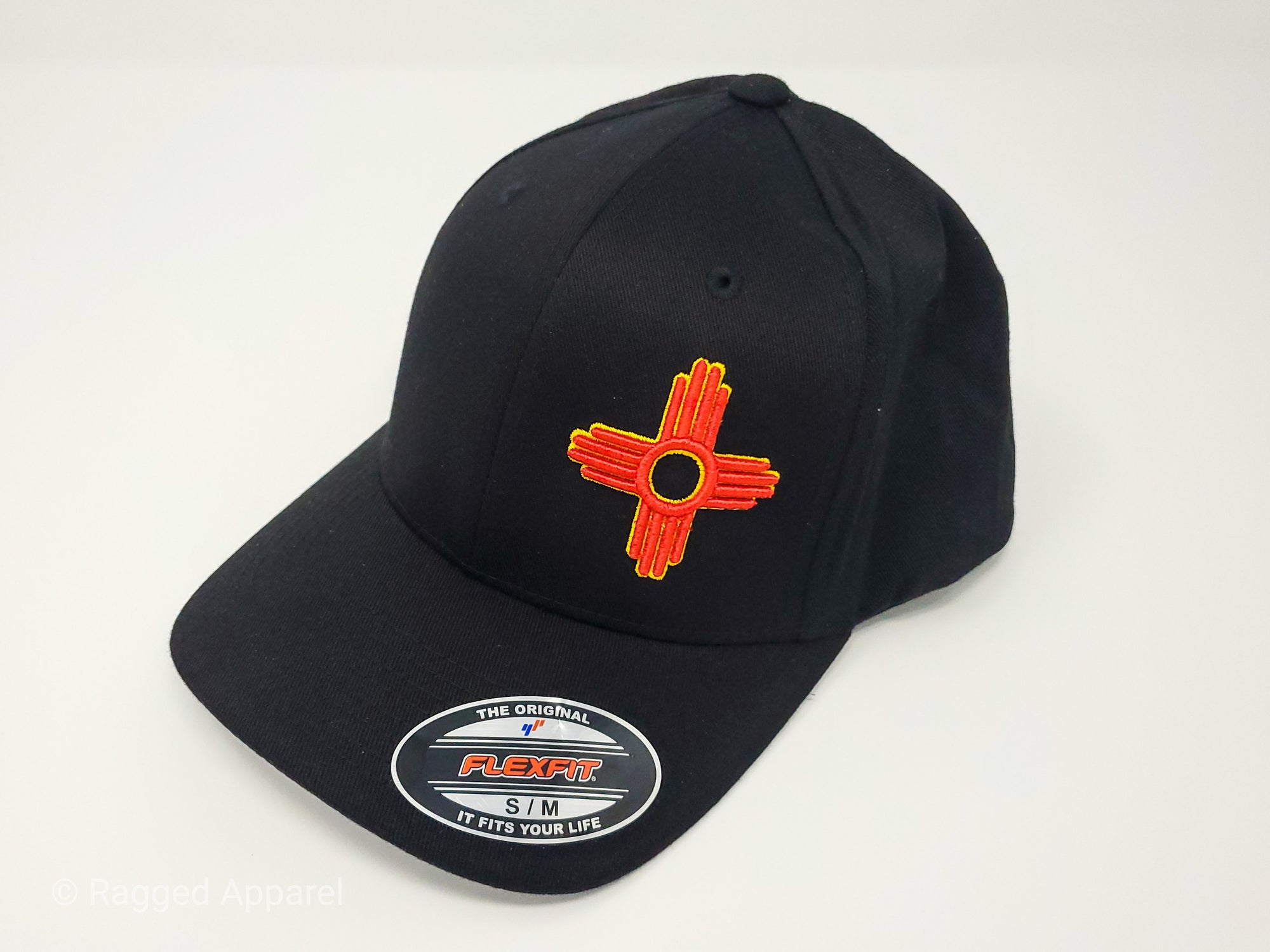 Zia Embroidered Fitted FlexFit Hat - Ragged Apparel Screen Printing and Signs - www.nmshirts.com