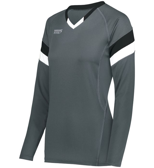 High Five 342242 Ladies TruHit Tri-Color Long Sleeve Volleyball Jersey