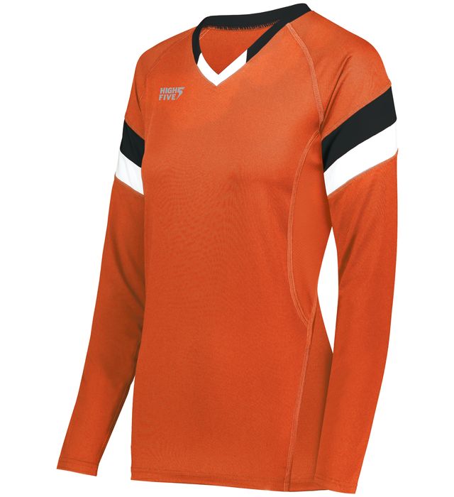 High Five 342242 Ladies TruHit Tri-Color Long Sleeve Volleyball Jersey