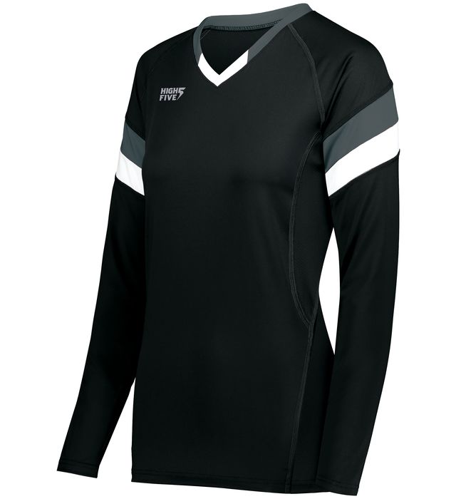 High Five 342242 Ladies TruHit Tri-Color Long Sleeve Volleyball Jersey