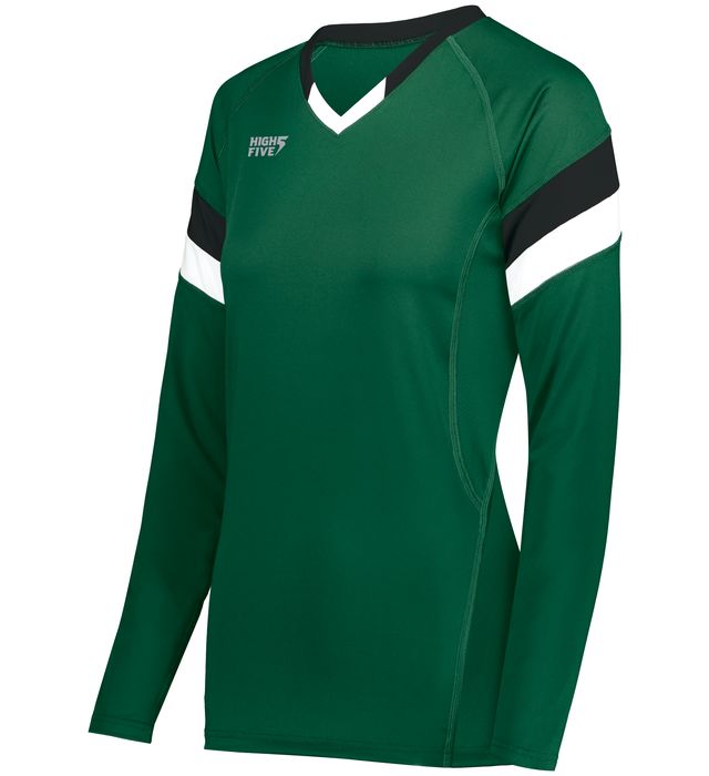 High Five 342242 Ladies TruHit Tri-Color Long Sleeve Volleyball Jersey