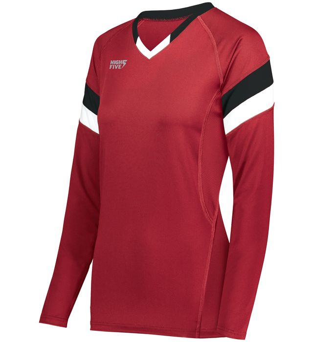 High Five 342242 Ladies TruHit Tri-Color Long Sleeve Volleyball Jersey