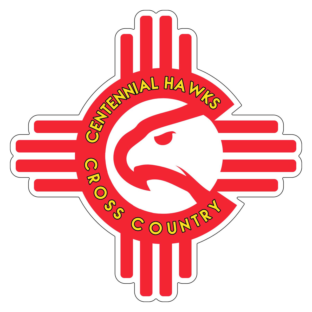 Centennial Hawks Cross Country Graphic Decal