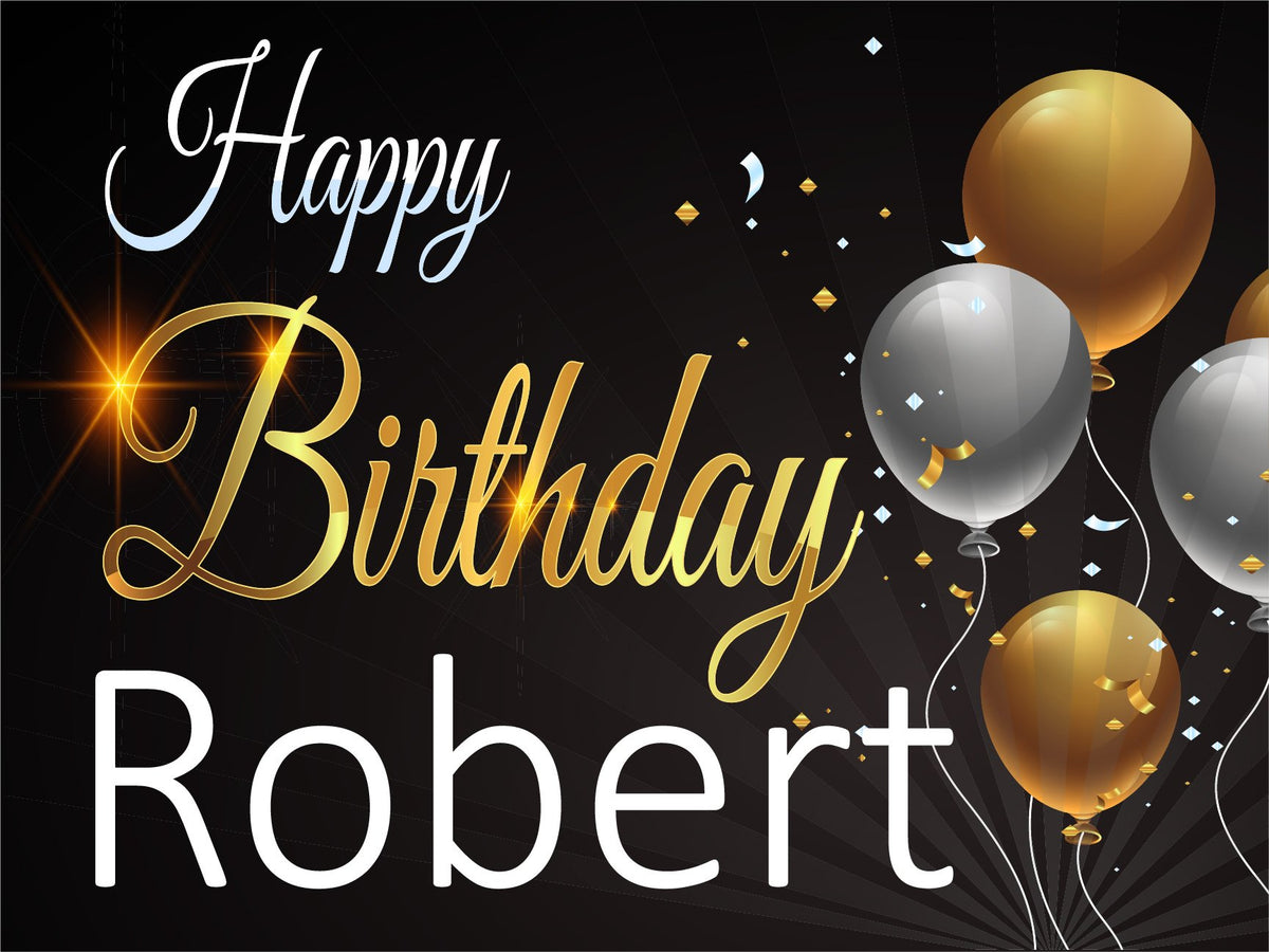 Personalized Happy Birthday Sign - Ragged Apparel Screen Printing and Signs - www.nmshirts.com