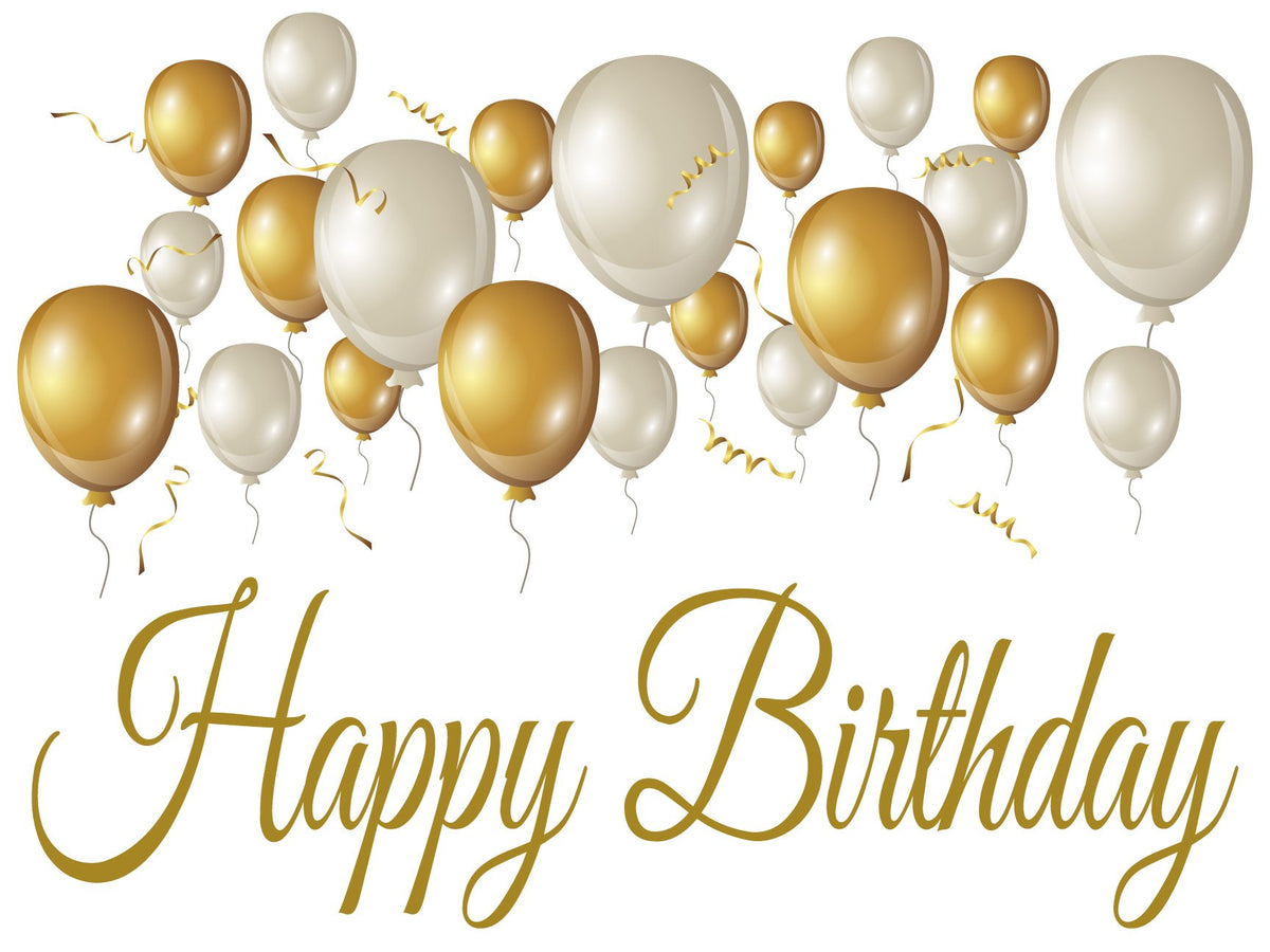 Elegant Happy Birthday Sign - Ragged Apparel Screen Printing and Signs - www.nmshirts.com