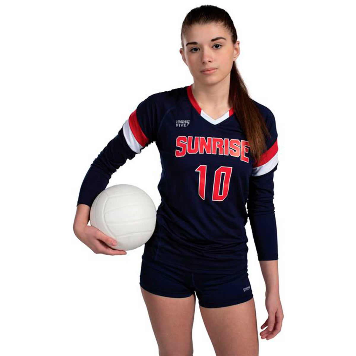 High Five 342242 Ladies TruHit Tri-Color Long Sleeve Volleyball Jersey
