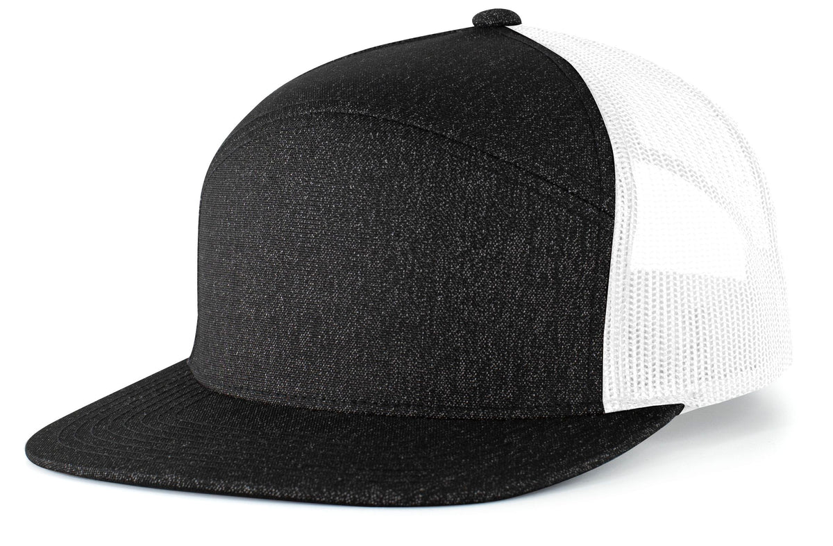 Pacific P710 Heather 6-Panel Arch Trucker Snapback Cap